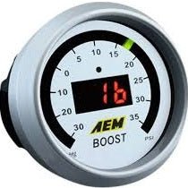 AEM Boost Gauge, -30 to 35psi, Displays Pressure & Outputs To Data Loggers, (30-4406) - RE-WIRES NZ
